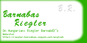barnabas riegler business card